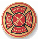 Volunteer Fire Department Medal Insert (Etched)