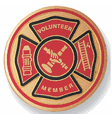 Volunteer Fire Department Medal Insert (Etched)