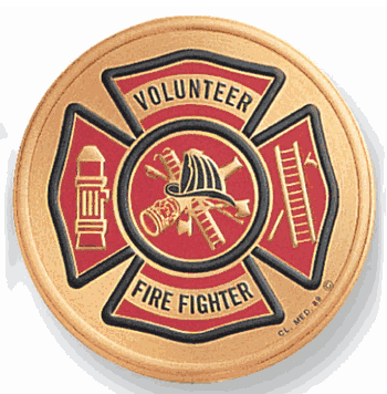Volunteer Fire Fighter Medal Insert - Click to enlarge