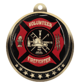 Volunteer Firefighter Insert Medal