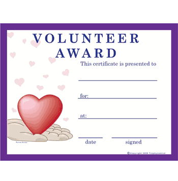 Volunteer Free Template - Click to enlarge