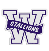 W-Shaped Mascot Badge with Choice of Back