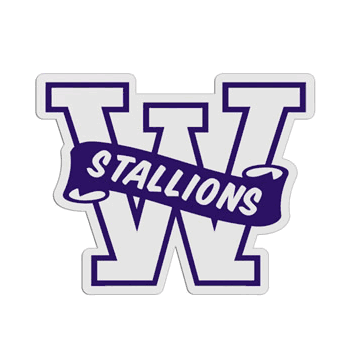 W-Shaped Mascot Badge with Choice of Back - Click to enlarge