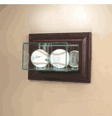 Wall Mounted Double Baseball Glass Display Case
