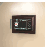 Wall Mounted Double Puck Glass Display Case