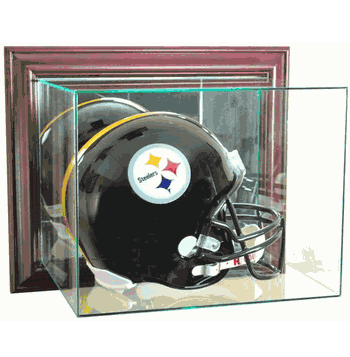 Wall Mounted Glass Football Helmet Display Case - Click to enlarge