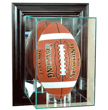 Wall Mounted Glass Upright Football Display Case - Click to enlarge