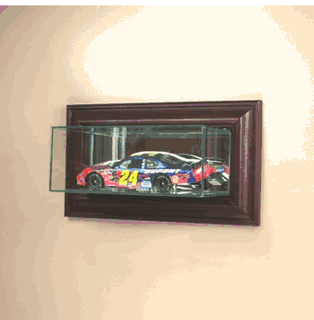 Wall Mounted Race Car Glass Display Case - Click to enlarge