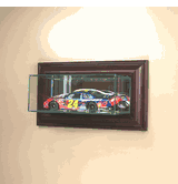 Wall Mounted Race Car Glass Display Case