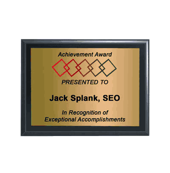 Wall Plaque - Black Finish - 9" x 7" - Click to enlarge