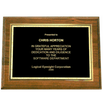 Walnut Plaque (9"x7") - Click to enlarge