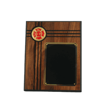 Walnut Plaque - Fire Department (FD) - Click to enlarge