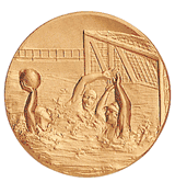 Water Polo Litho Medal Insert