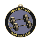 Weightlifting Excellence Insert Medal with Personalized Rim