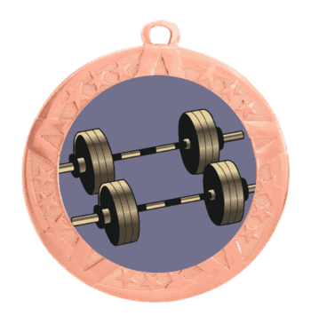 Weightlifting Excellence Medal with Bronze Frame - Click to enlarge