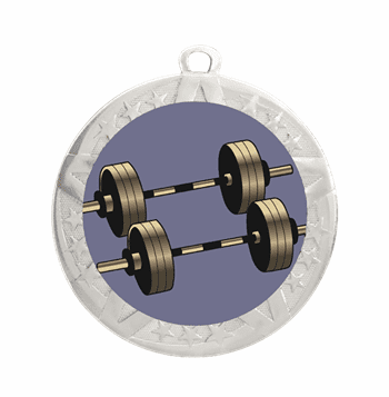Weightlifting Excellence Medal with Silver Frame - Click to enlarge