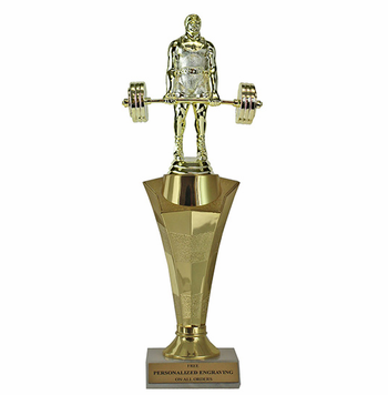 Weightlifting Star Column Trophy - Click to enlarge