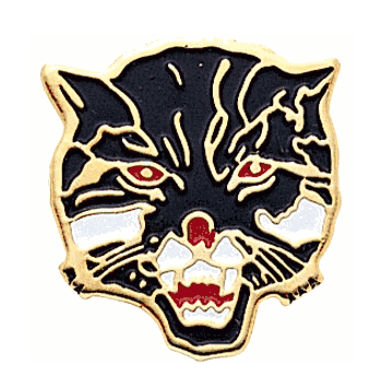 Wildcat Lapel Pin with Color Finish - Click to enlarge