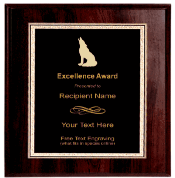 Wolf Plaque - Click to enlarge