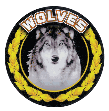Wolves Mascot Medal Insert - Click to enlarge