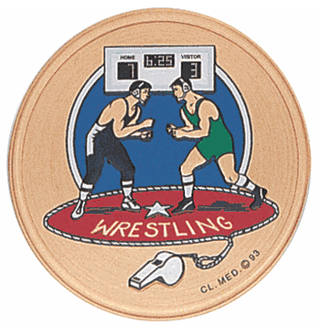 Wrestling (498191) Litho Medal Insert - Click to enlarge