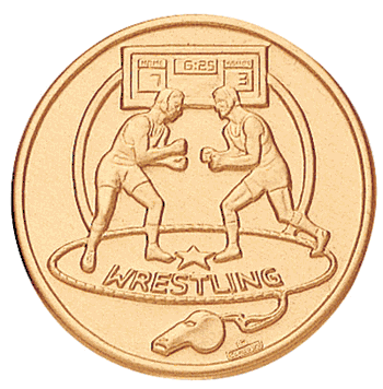 Wrestling (507405) Litho Medal Insert - Click to enlarge