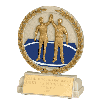 Wrestling Cast Stone Trophy - Click to enlarge