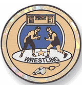 Wrestling Mylar Decal Medal Insert