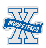 X-Shaped Mascot Badge with Choice of Back