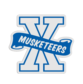 X-Shaped Mascot Badge with Choice of Back - Click to enlarge