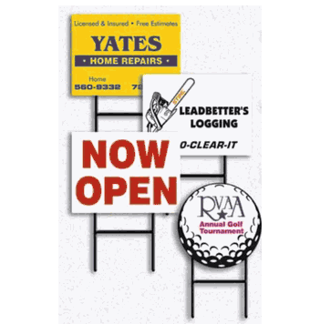 Yard Signs (For Outdoor Use) - Click to enlarge