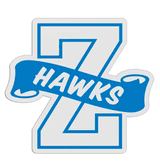 Z-Shaped Mascot Badge with Choice of Back