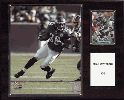 12"x15" Brian Westbrook Philadelphia Eagles Player Plaque