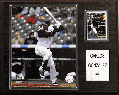 12"x15" Carlos Gonzalez Colorado Rockies Player Plaque