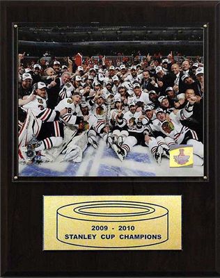 12"x15" Chicago Blackhawks 2010 Stanley Cup Celebration Plaque