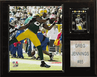 12"x15" Greg Jennings Green Bay Packers Player Plaque