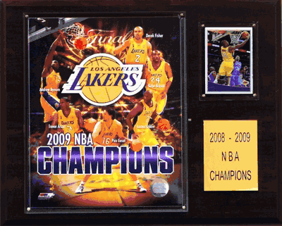 12"x15" Los Angeles Lakers 2009 Champions Plaque