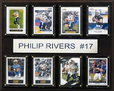 12"x15" Philip Rivers San Diego Chargers 8-Card Plaque