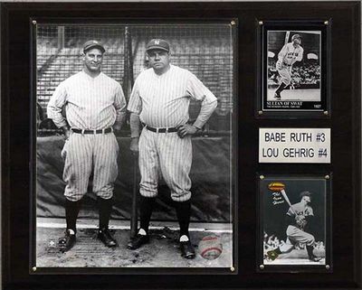 12"x15" Ruth-Gehrig New York Yankees Player Plaque