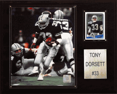 12"x15" Tony Dorsett Dallas Cowboys Player Plaque