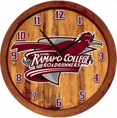 20" Barrel Team Logo Wall Clock-RA-Primary Logo-Color