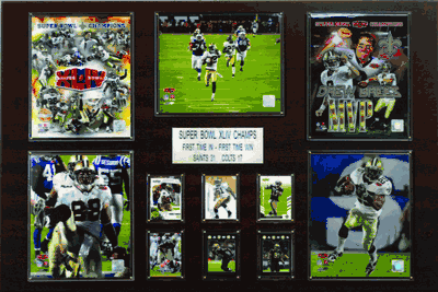 24"x36" New Orleans Saints Super Bowl XLIV Champions Plaque