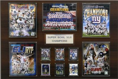 24"x36" New York Giants Super Bowl XLII Champions Plaque