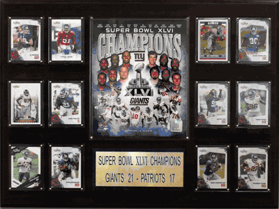 24"x36" New York Giants Super Bowl XLVI Champions Plaque
