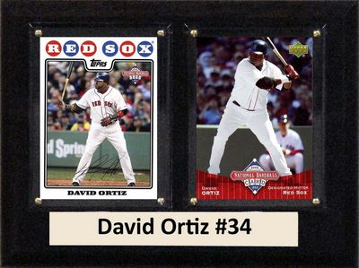 6"X8" David Ortiz Boston Red Sox Two Card Plaque