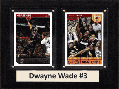 6"X8" Dwayne Wade Miami Heat Two Card Plaque