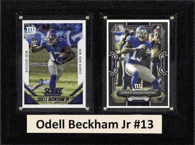 6"X8" Odell Beckham Jr New York Giants Two Card Plaque