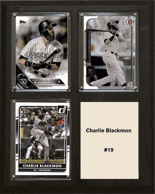 8"x10" Charlie Blackmon Colorado Rockies Three Card Plaque