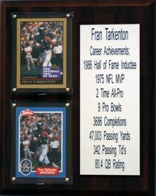8"X10" Fran Tarkenton Minnesota Vikings Career Stat Plaque