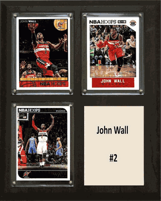 8"x10" John Wall Washington Wizards Three Card Plaque